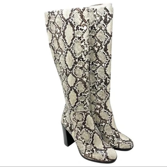 Kenneth Cole Snakeskin Heeled Boots (5.5) - Picture 2 of 7